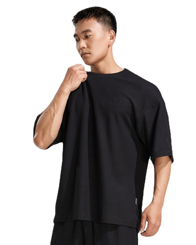 Sports American Fashion Men's Waffle Short Sleeve