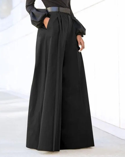 High Waist Wide Leg Trousers Bell-bottom Pants Fashion Elegant Party