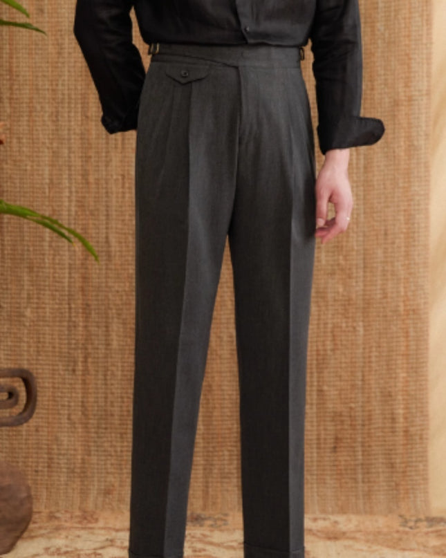Commuting Italian Style Business Wrinkle Resistant Casual Pants For Men In England