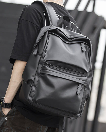 Men's Fashion Casual Solid Color Backpack