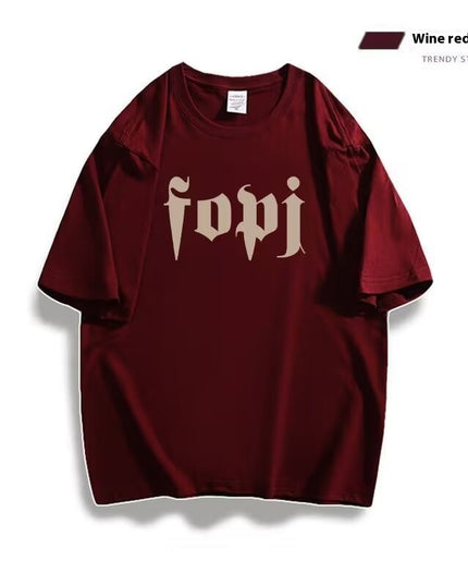 Women's Simple Printed Loose Short Sleeve