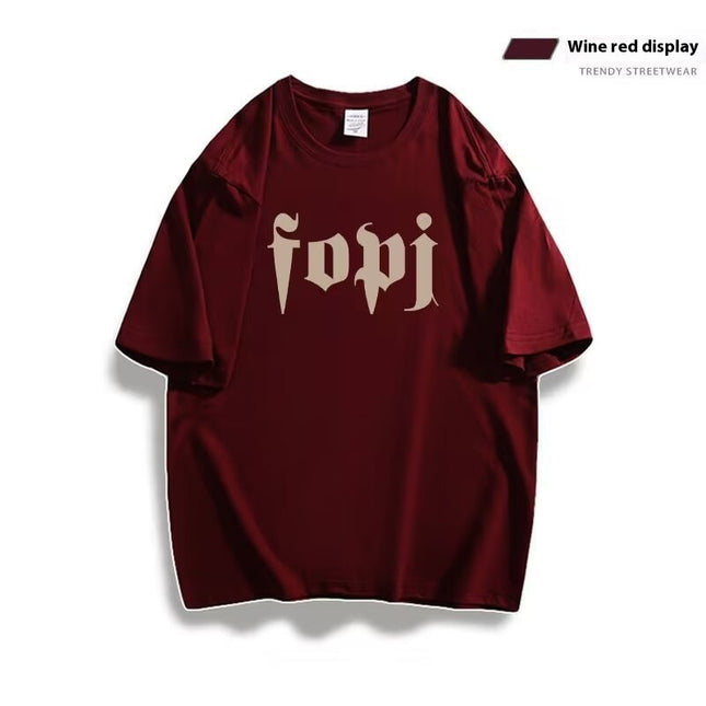 Women's Simple Printed Loose Short Sleeve