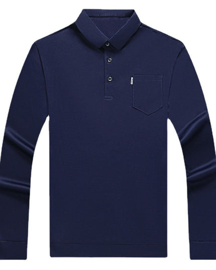 Lapel Real Pocket Long Sleeve Bottoming Shirt Men