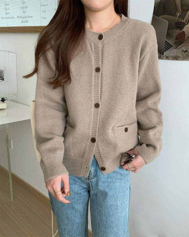 Long Sleeve Women's Knitted Cardigan Top