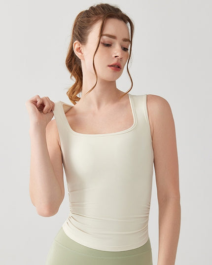 Long Yoga Vest Women's One-piece Fixed Cup Outer Wear Sling