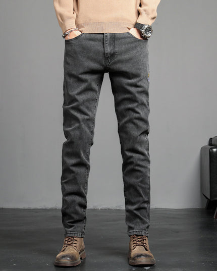 Youth Retro Embroidered Denim Pants