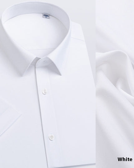 Men's Long-sleeved Mulberry Silk Non-ironing Business Clothing Micro-elastic Casual Shirt