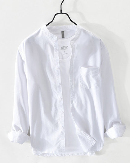 Men's Small Stand Collar Casual Shirt