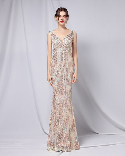 New Sequined Fishtail Long Dress