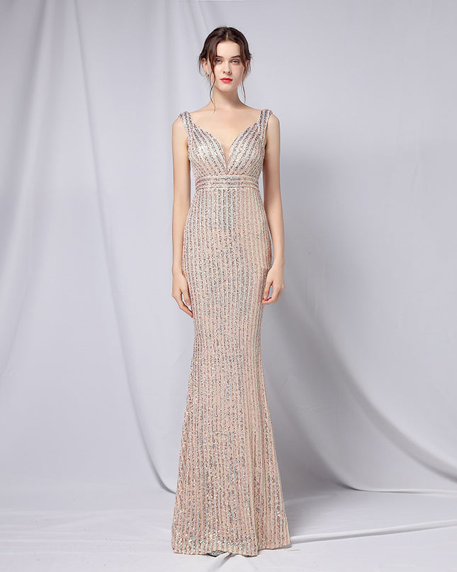 New Sequined Fishtail Long Dress