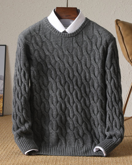 Round Neck Sweater Casual Bottoming Men's Shirt