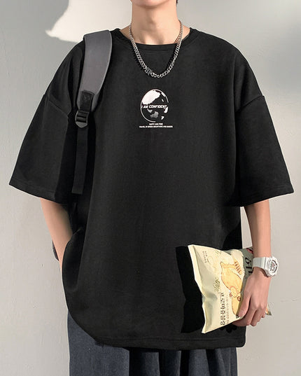 Heavy American Short Sleeve T-shirt Men's Half Sleeve Top