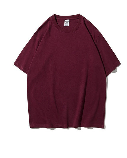 Work Clothes Embroidery Loose Round Neck Cotton Men's Short-sleeved T-shirt