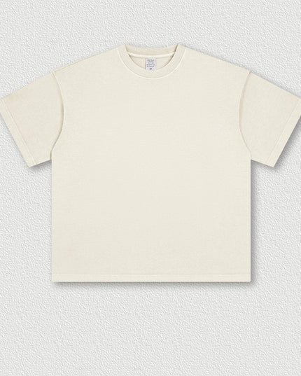 Heavy Washed Solid Color Short Sleeve Men And Women Same Style