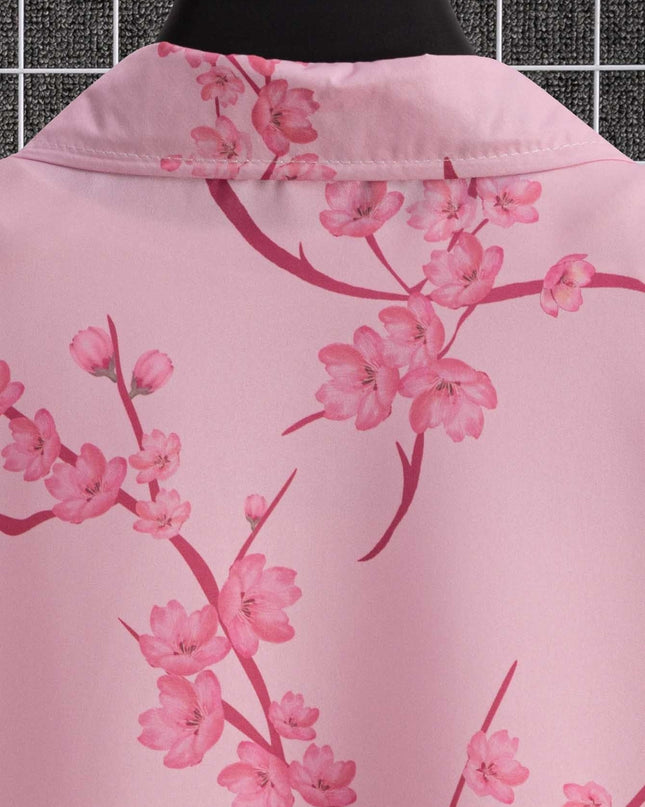 Digital Printing Floral Short Sleeve Shirt