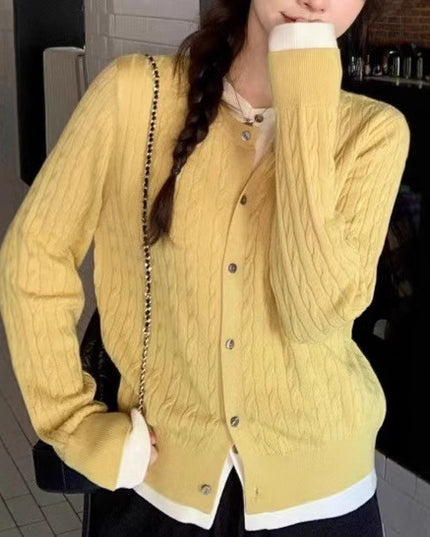 Korean Style Autumn And Winter Fake Two Pieces Sweaters Women's Fashion