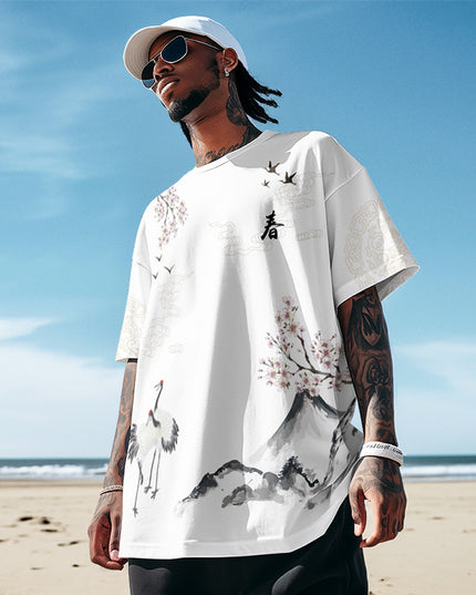 Sports T-shirt Men's Mesh Hip Hop Trend Short-sleeved Shirt