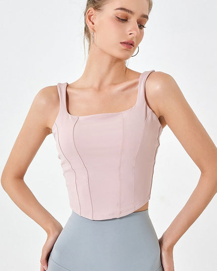 Nude Feel Women's Sports Vest With Chest Pad