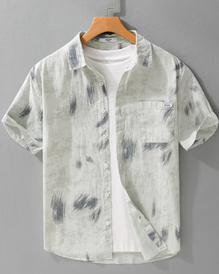 Summer Menswear Simple Printed All-matching Short Sleeve