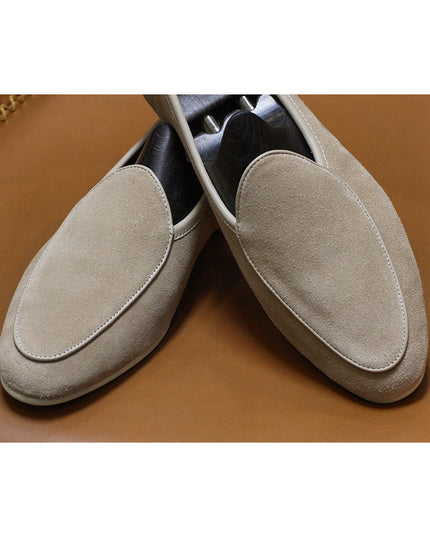 Men's Casual Retro Leather Slip On Shoes