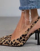 Leopard print on the outside b