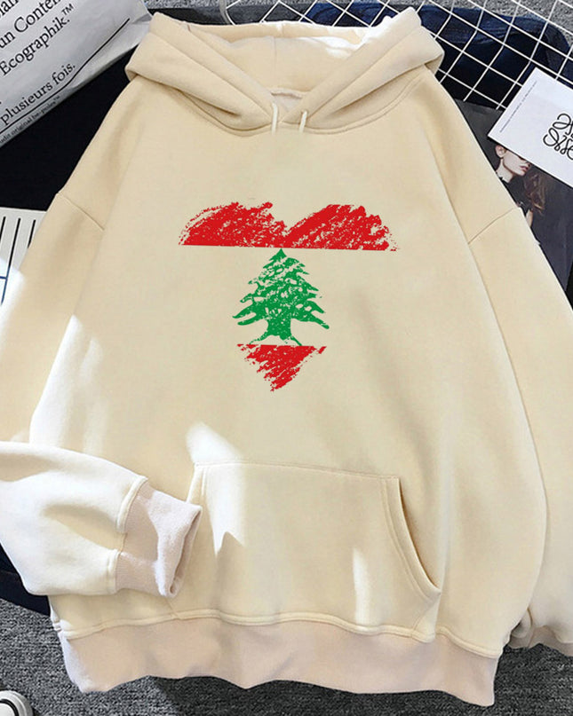 Lebanon Hoodie Clothes For Teens Soft Fabric