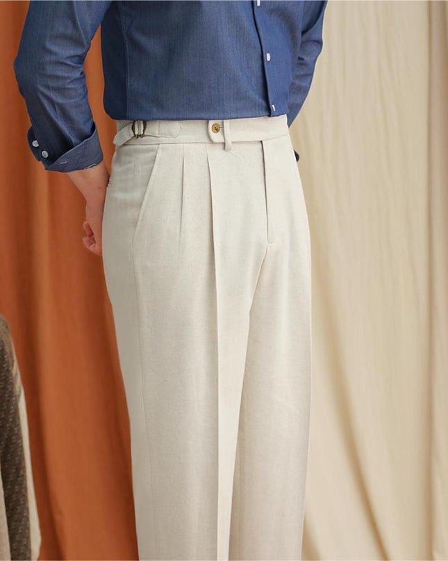 Linen Men's Summer Light Breathable Straight Pants