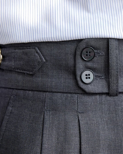 Retro Italian Wool Blended Lightweight Casual Suit Pants