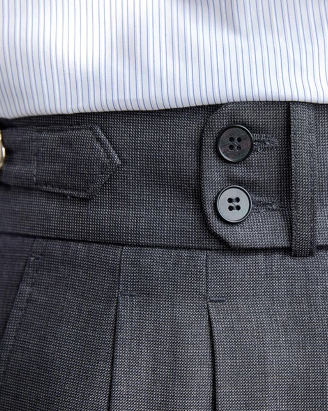 Retro Italian Wool Blended Lightweight Casual Suit Pants