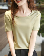 Apple Green Round Neck