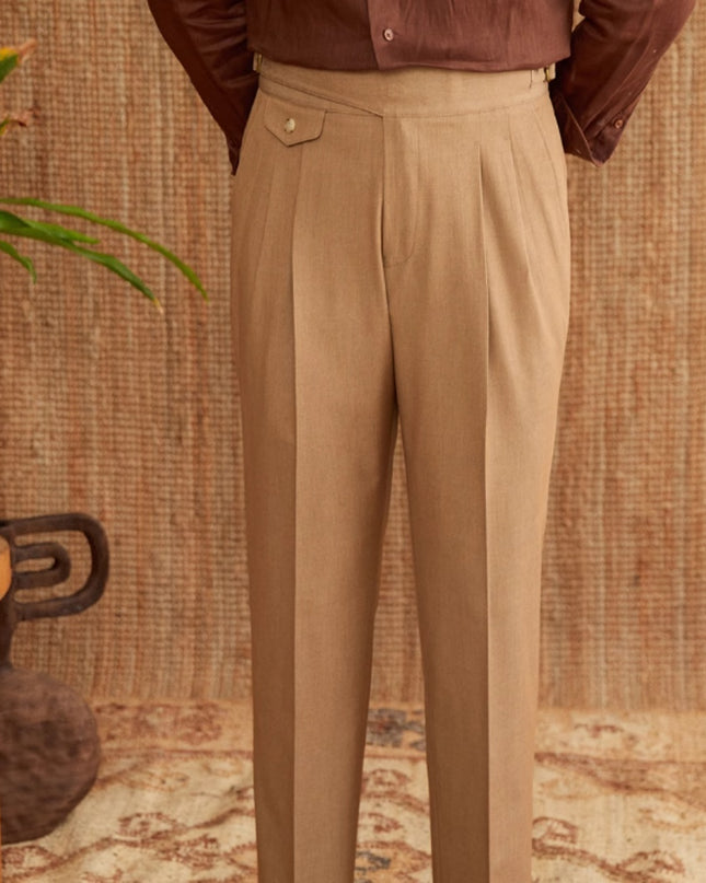 Commuting Italian Style Business Wrinkle Resistant Casual Pants For Men In England