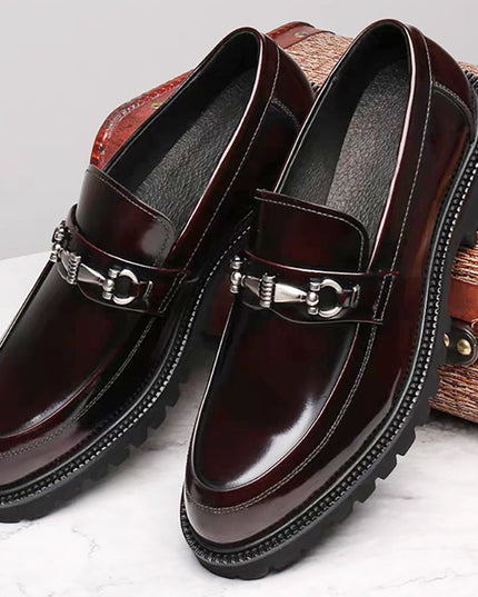 Horse Street Buckle Gommino Men's Polished Japanese Leather Shoes