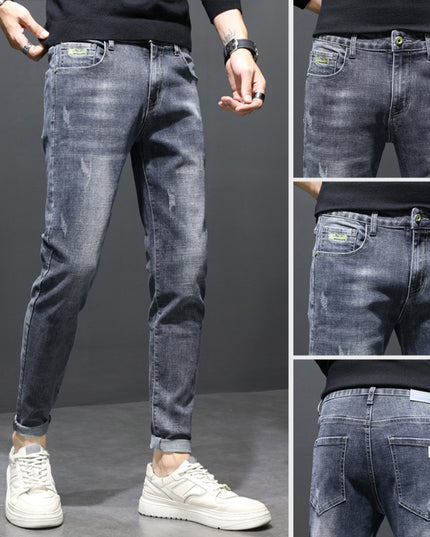 Autumn Men's Jeans Slim Feet