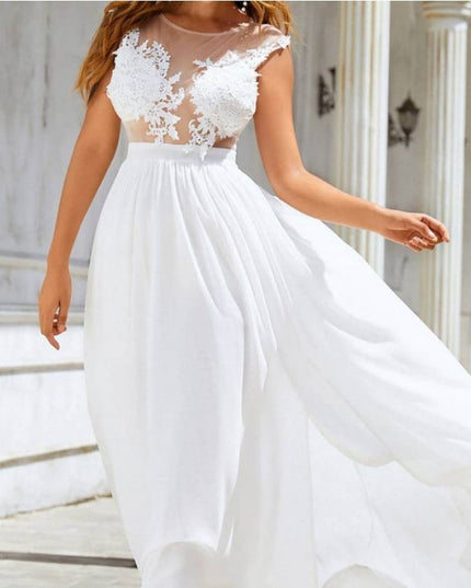 Chiffon Lace Trailing Wedding Large Swing Dress