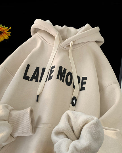 American-style Heavy Hooded Sweater Men's Fleece-lined Thickened