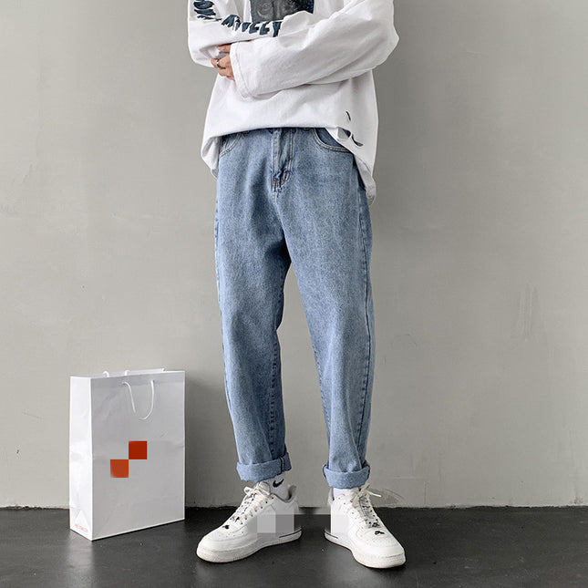 Denim Male Loose Feet Ins Tide Brand Trend Couple Casual Pants