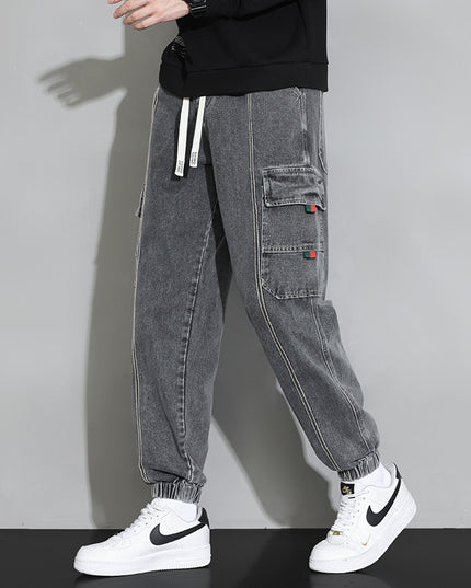 Retro Workwear Jeans for Men – Loose Fit Cotton Denim (M–4XL)