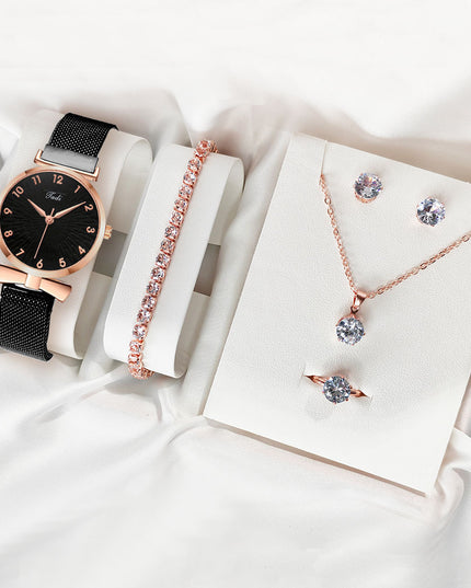 Leisure Gift Quartz Watch Five-piece Set Accessories Set