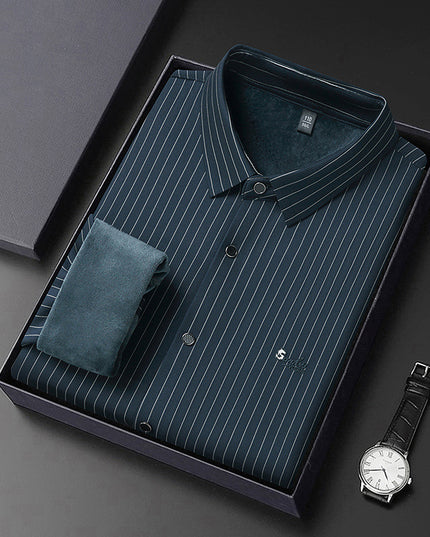 High-grade Striped Long-sleeved Shirt Men's Spring And Autumn Business Casual