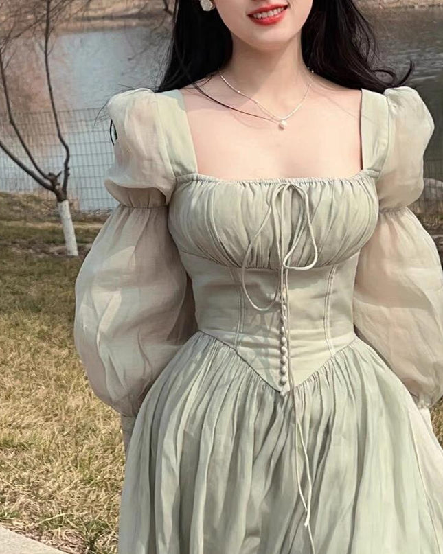 Seaside Beach Vacation Style Adult Lady Like Woman Temperament Dress