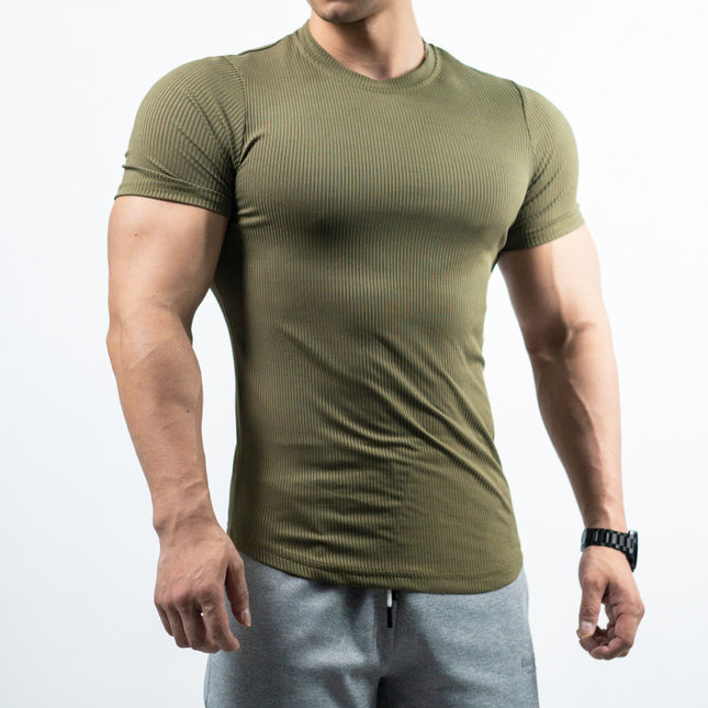 Men's Trendy T-shirt Bottoming Shirt Quick-drying Stretch