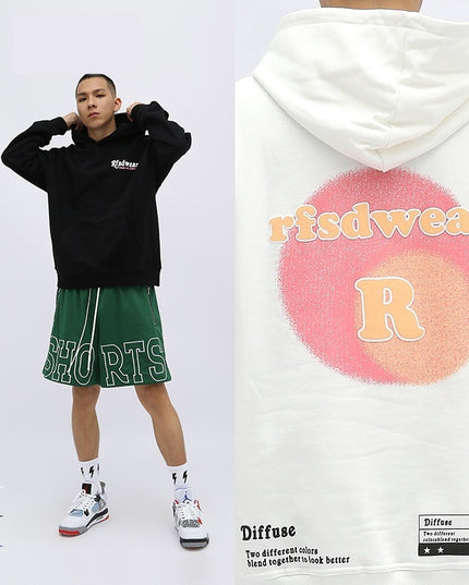 Fleece Loose Printed Hoodie Men And Women