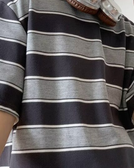 Men's Summer Japanese Vintage Stripe T-shirt