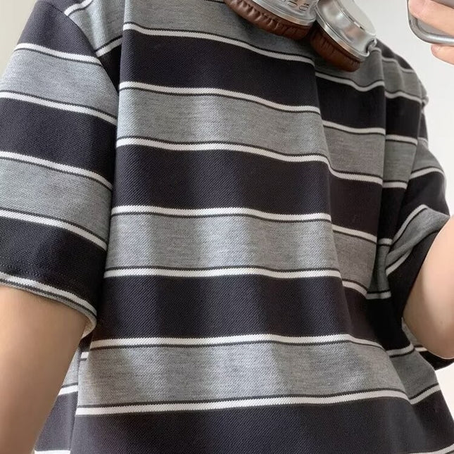 Men's Summer Japanese Vintage Stripe T-shirt