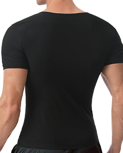Men's Violently Sweat Sports Short-sleeved Fitness Vest Body Shaper