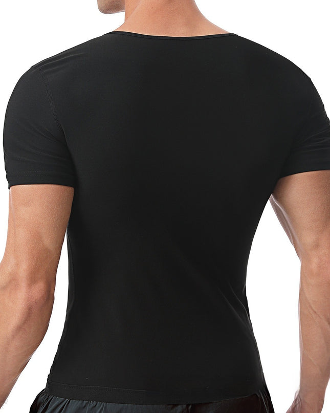 Men's Violently Sweat Sports Short-sleeved Fitness Vest Body Shaper