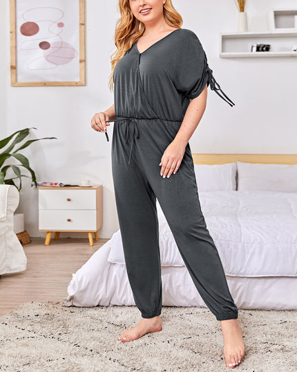 Leisure Fashion Home Wear Short-sleeved Jumpsuit
