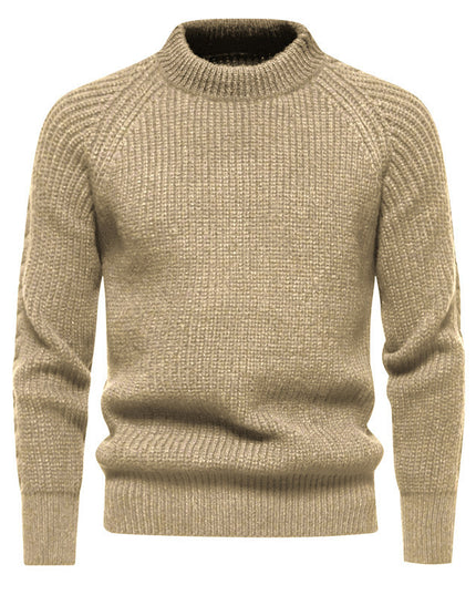 Men's Solid Color Round Neck Sweater