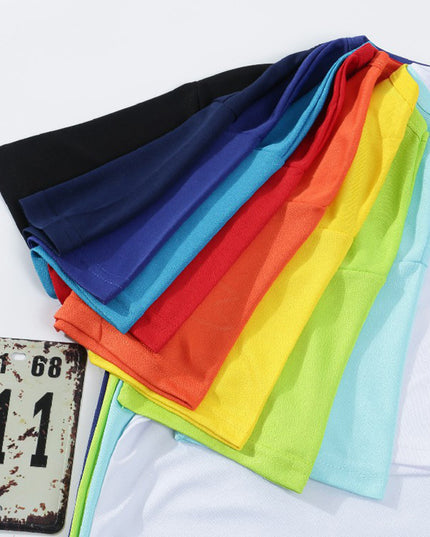 High-end Ice Silk Sports Running Fitness Clothes Loose-fitting Casual Round-neck Short Sleeve