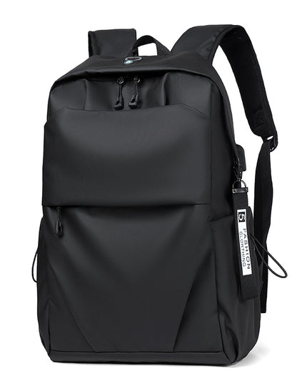 Pure Color Backpack Business Commuter Computer Bag Middle School Student School Bag